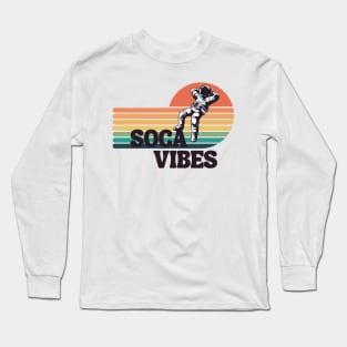 Soca Vibes Astronaut White Background Long Sleeve T-Shirt